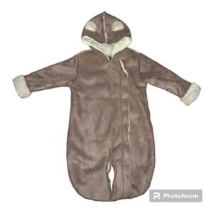 GAP Baby Faux Suede Sherpa Bunting Tan Size 18-24 Months